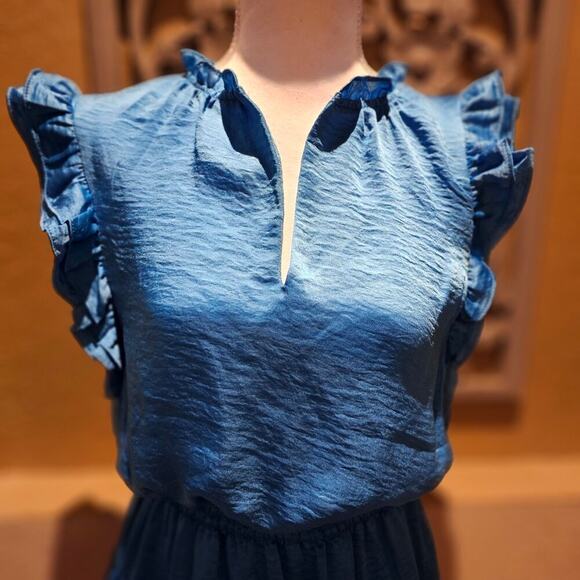 Steve Madden Dress Small Feminine Romantic Ruffle Coastal Boho Chic Party Date - Picture 5 of 12